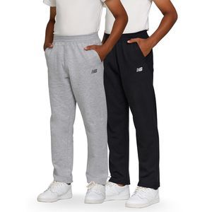 NEW New Balance Boys Open Bottom Active Sweatpants - 2 Pack Soft Cotton Fleece B